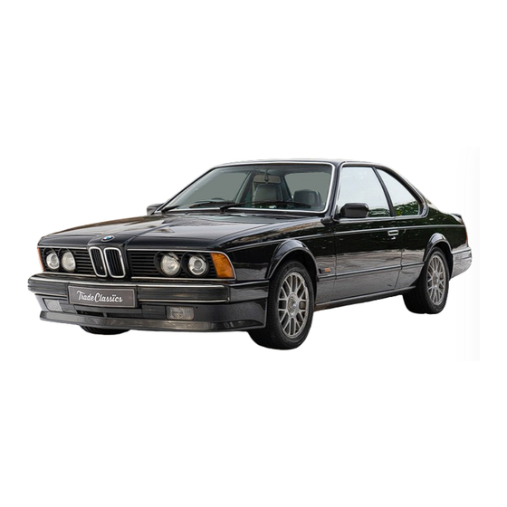 BMW 635CSi 1989 Electrical Troubleshooting Manual