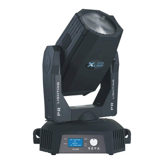 PR Lighting XL WASH 1200 PR-2905 Product Manual