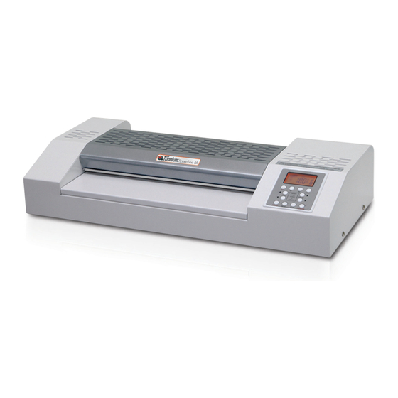 Titanium Plastificatrice Speedline A3 6R Operating Manual