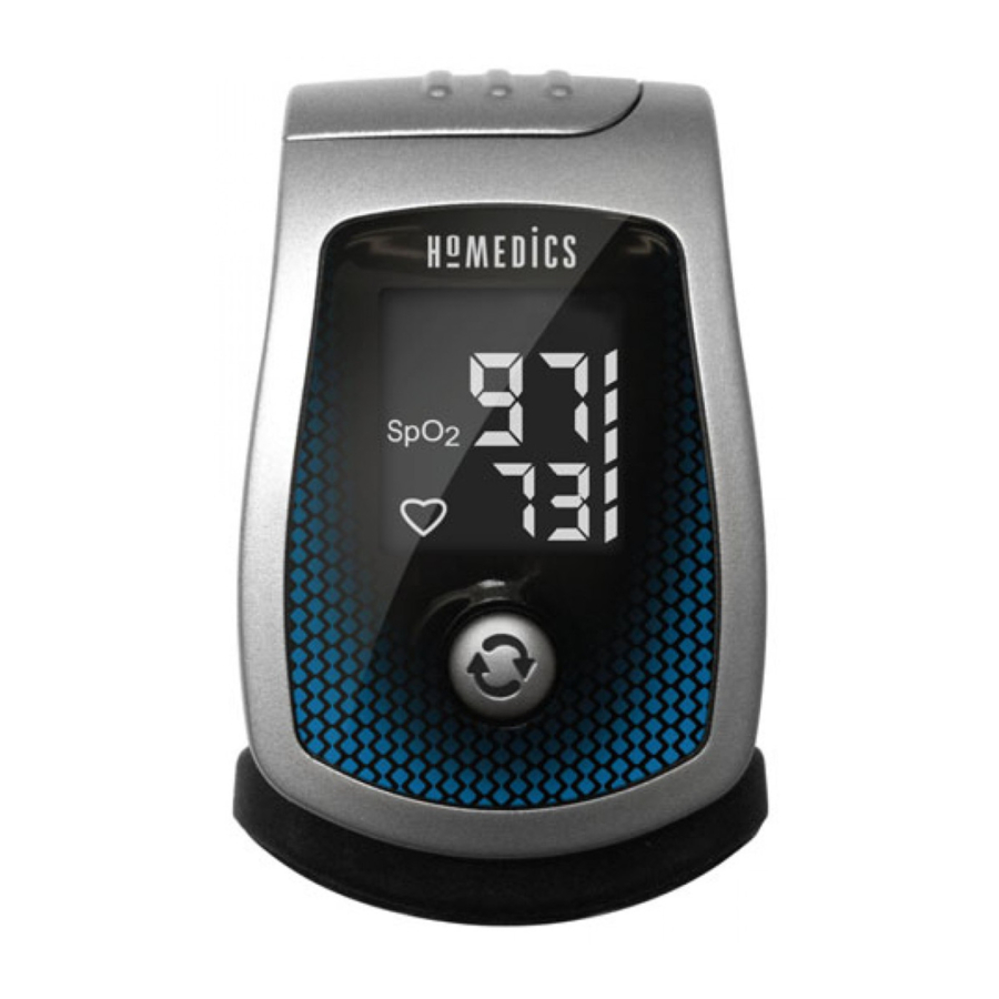 HoMedics PX100 Deluxe Pulse Oximeter Manual ManualsLib