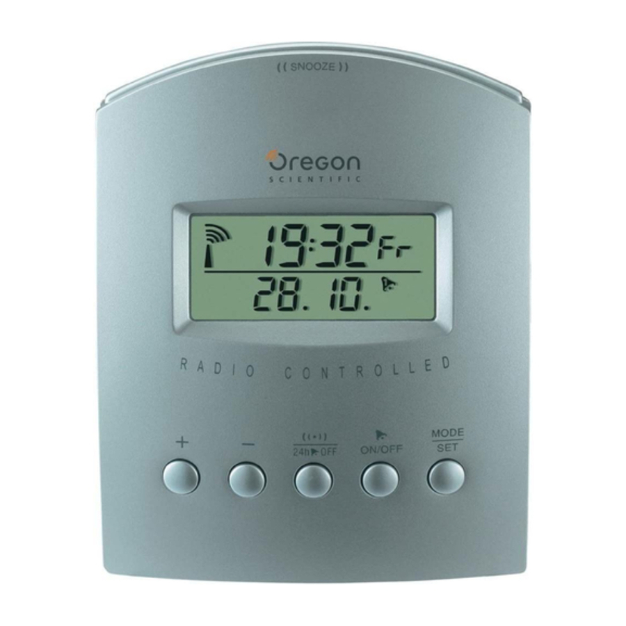 Oregon Scientific RM913TCN Radio Controlled Clock With Backlight
