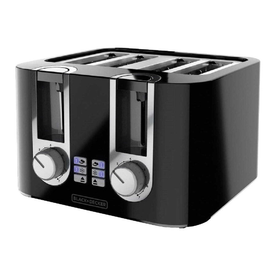 BLACK+DECKER TR1478BD 4-Slice Toaster, Black