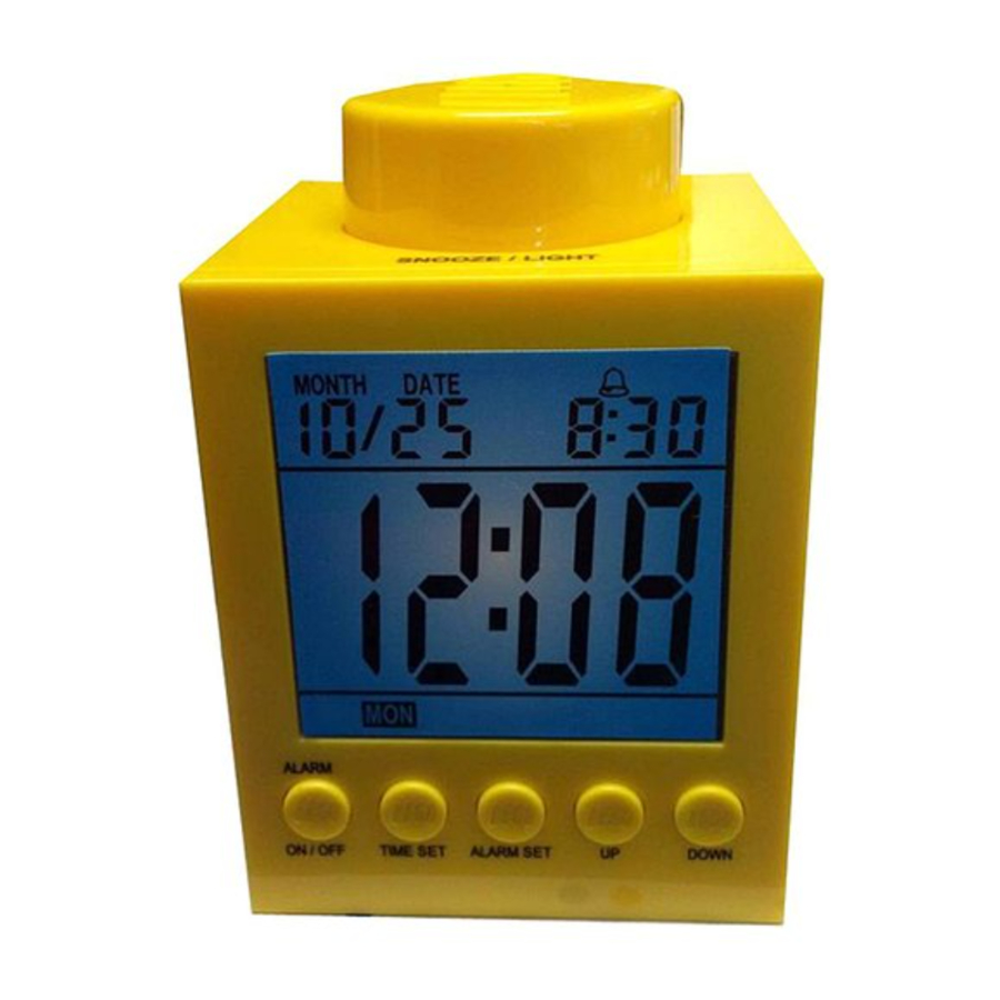 LEGO ALARM CLOCK Manual ManualsLib