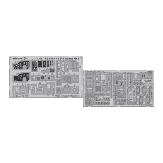 Eduard Walrus Mk.I interior 1/48 Quick Start Manual