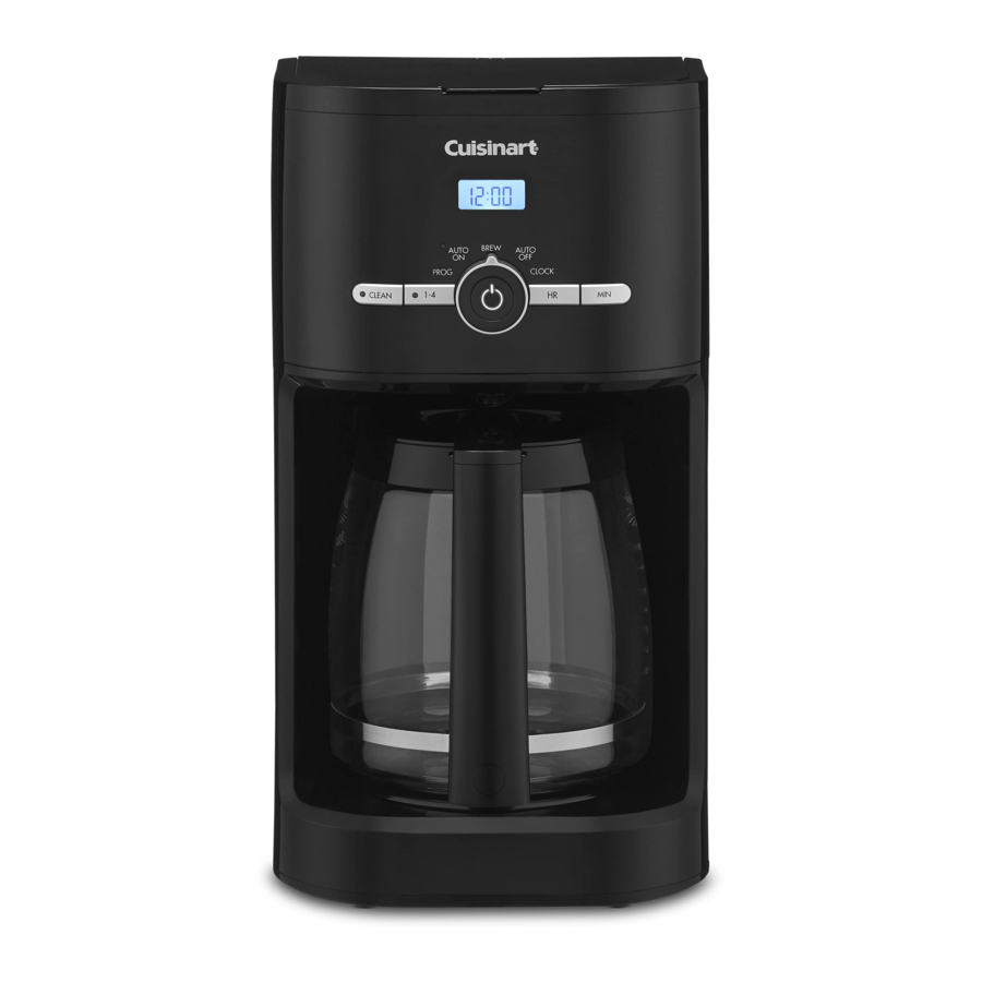 Cuisinart DCC-1120 Series - 12-Cup Classic Coffeemaker Manual | ManualsLib