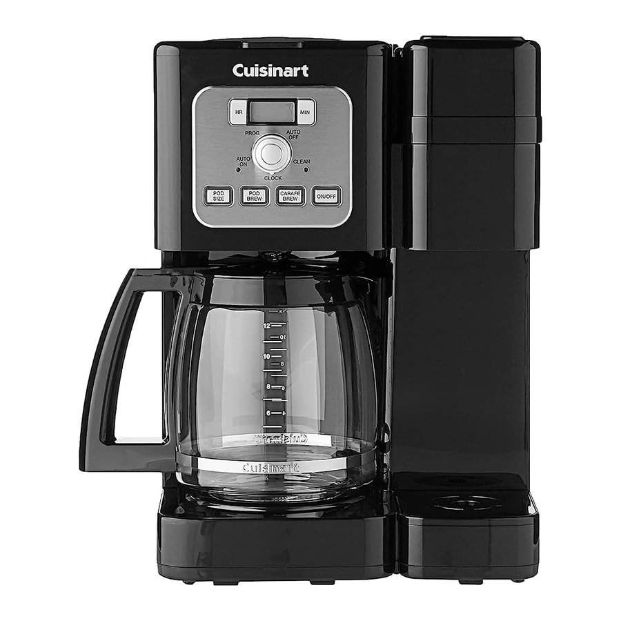 Cuisinart SS12 Coffee Center Brew Basics Manual ManualsLib