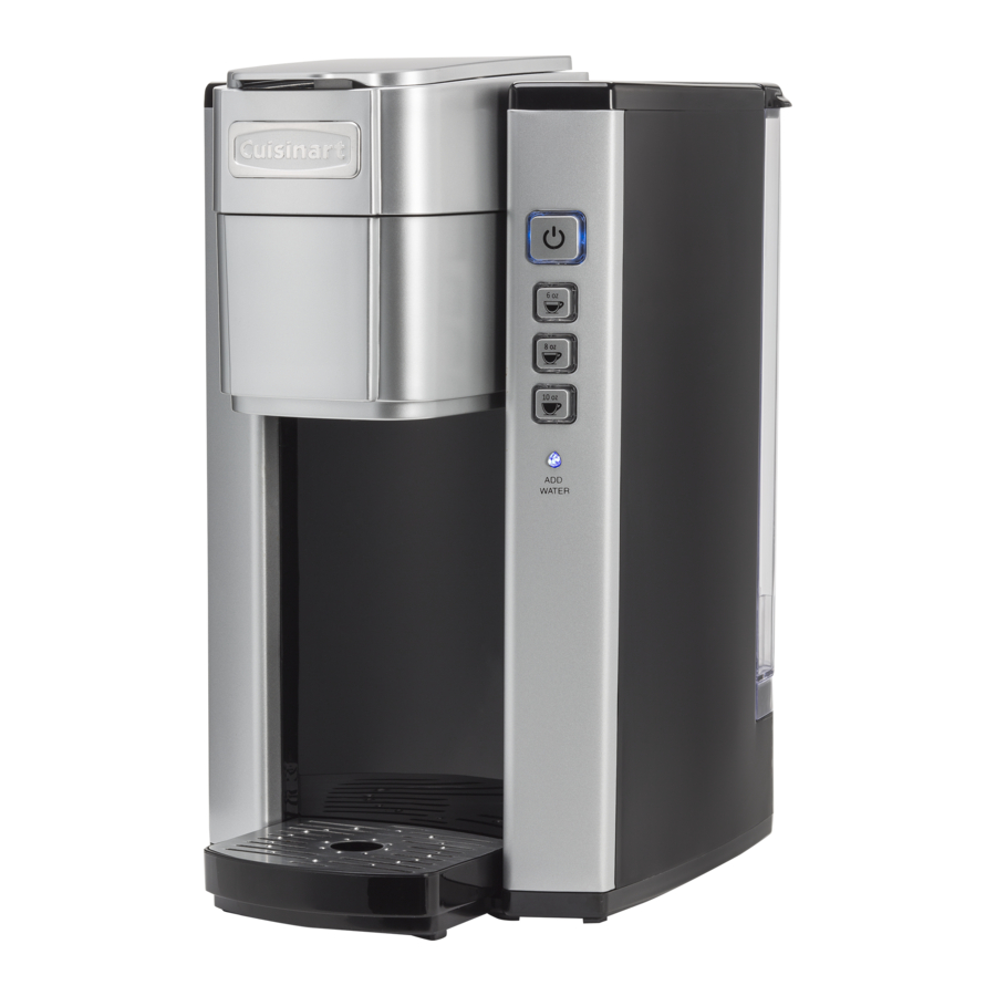 Cuisinart SS-5 - Compact Single-Serve Coffeemaker Manual | ManualsLib