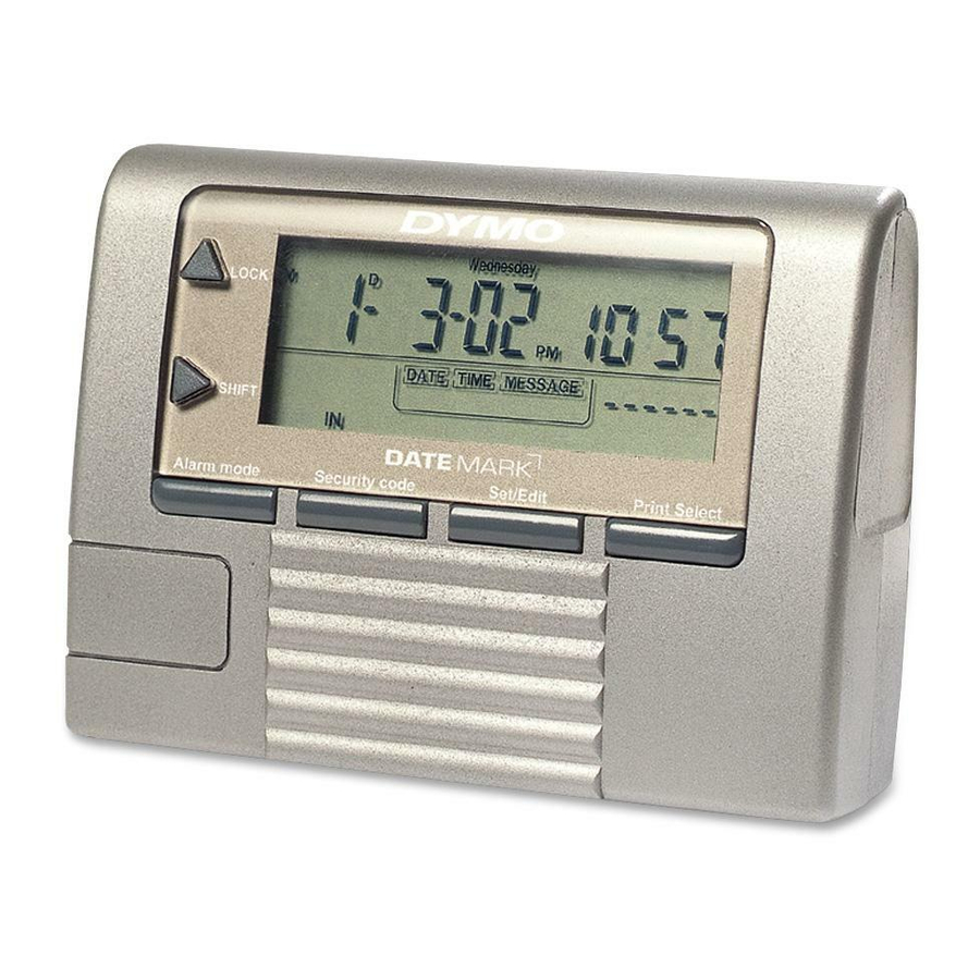 Dymo DateMark Electronic Date/Time Stamper Manual ManualsLib
