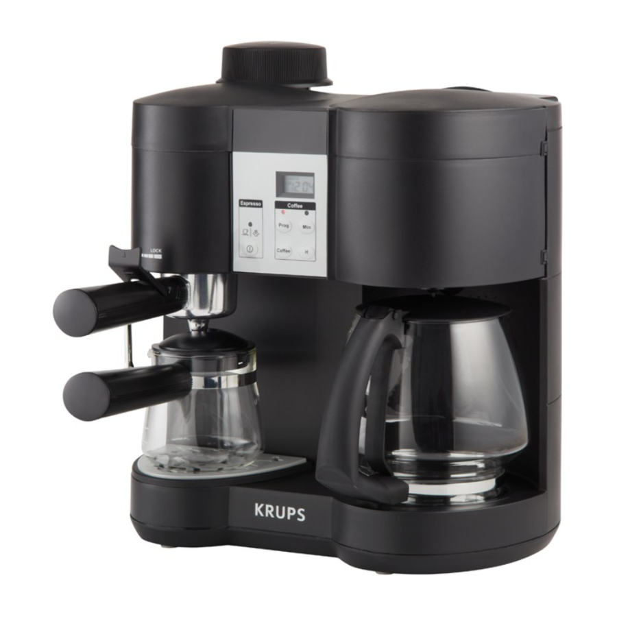 KRUPS XP1600 - Espresso Combi 2-in-1 Manual | ManualsLib