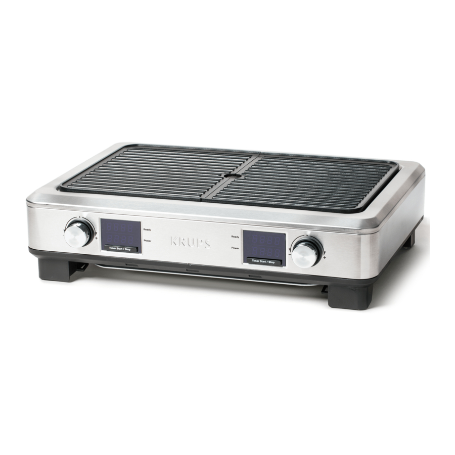 KRUPS PG770 Specialty Smokeless Grill Manual ManualsLib