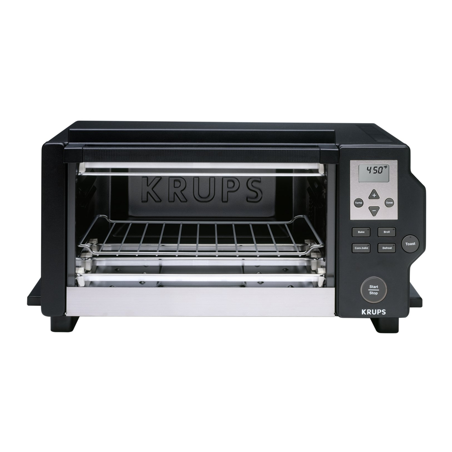 KRUPS FBC213 Digital Convection Toaster Oven Manual ManualsLib