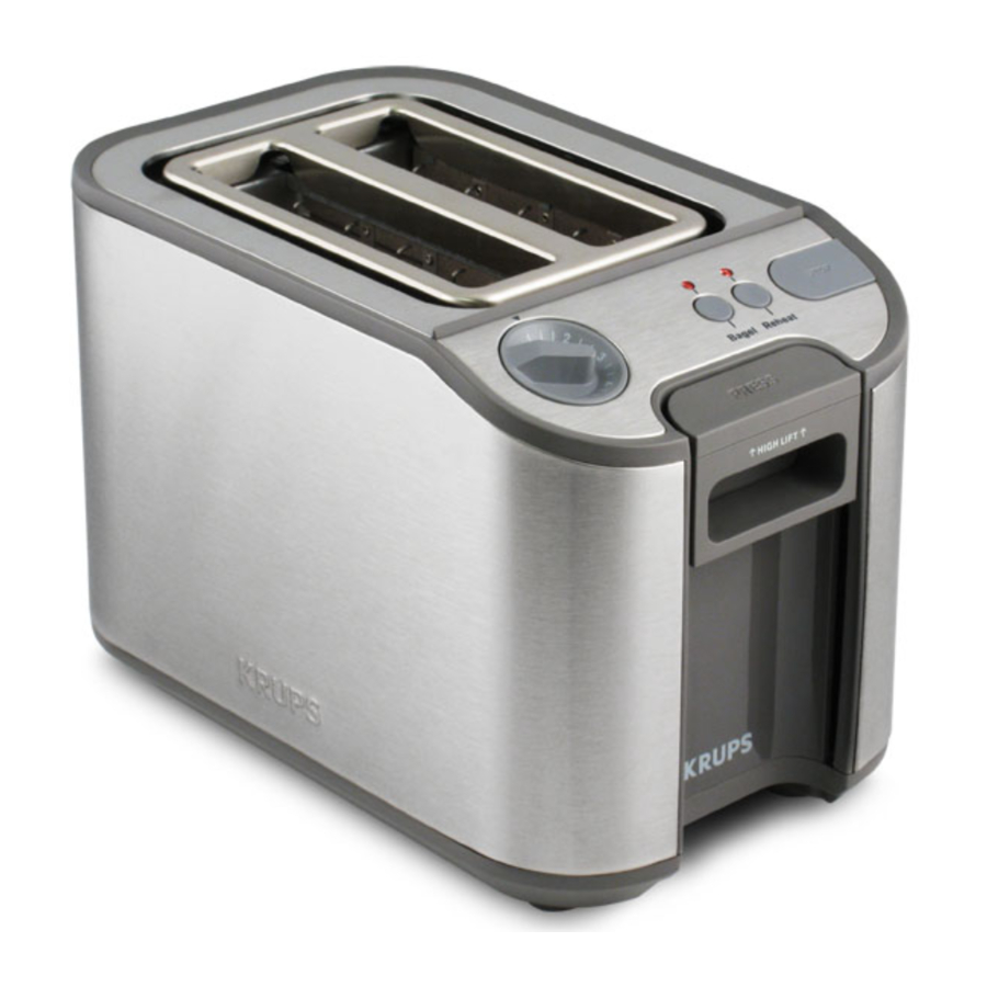 KRUPS KH700350 900 Watt 2slice Toaster Manual ManualsLib