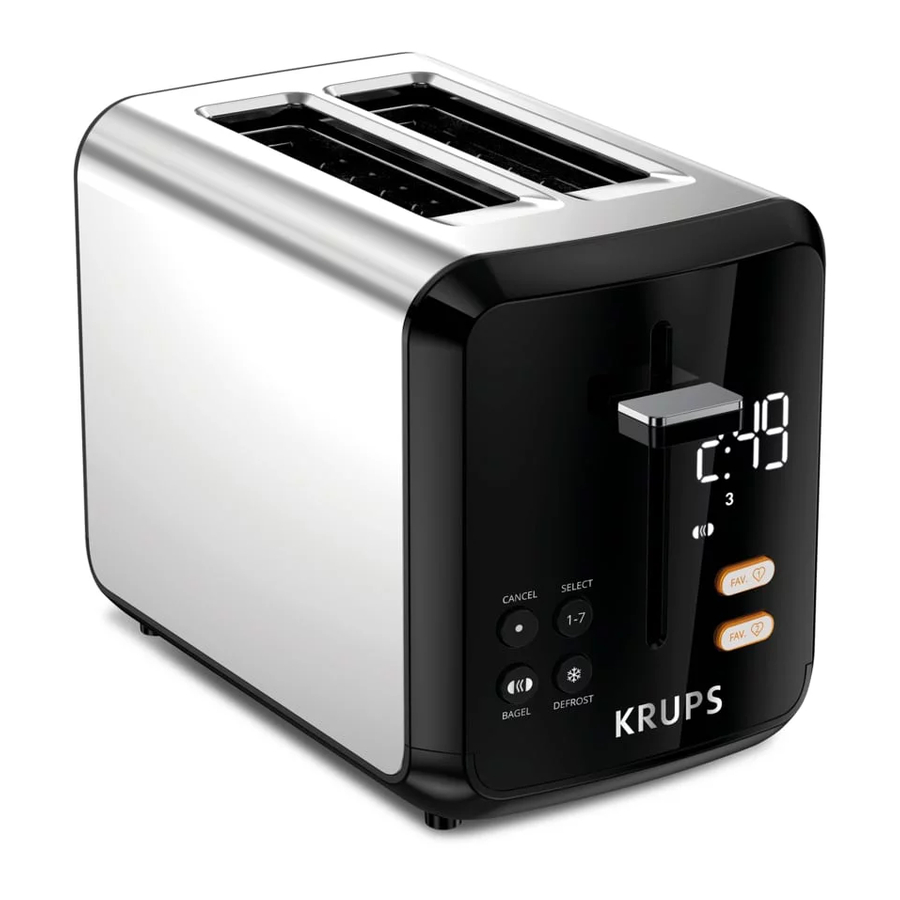 KRUPS KH320 Digital Memory Toaster 2 Slice Manual ManualsLib