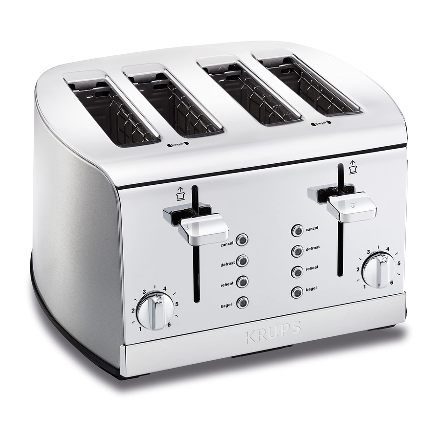 KRUPS KH734, KH732 4Slice Toaster Manual ManualsLib