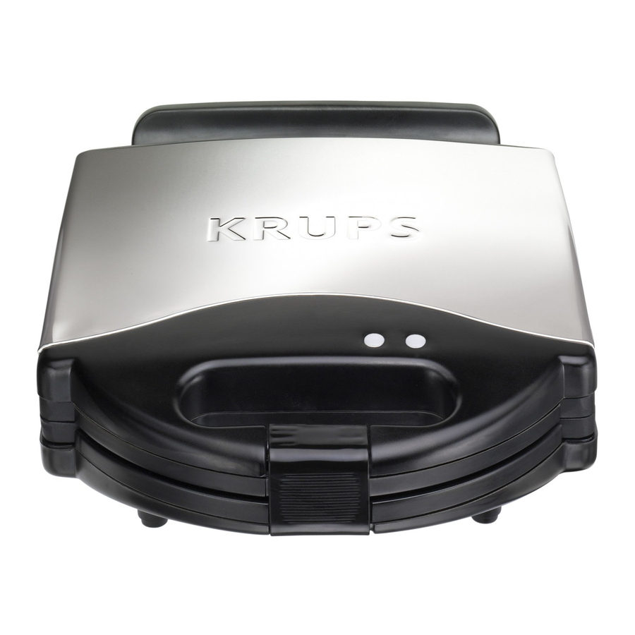 KRUPS F654 Waffle Maker Manual ManualsLib