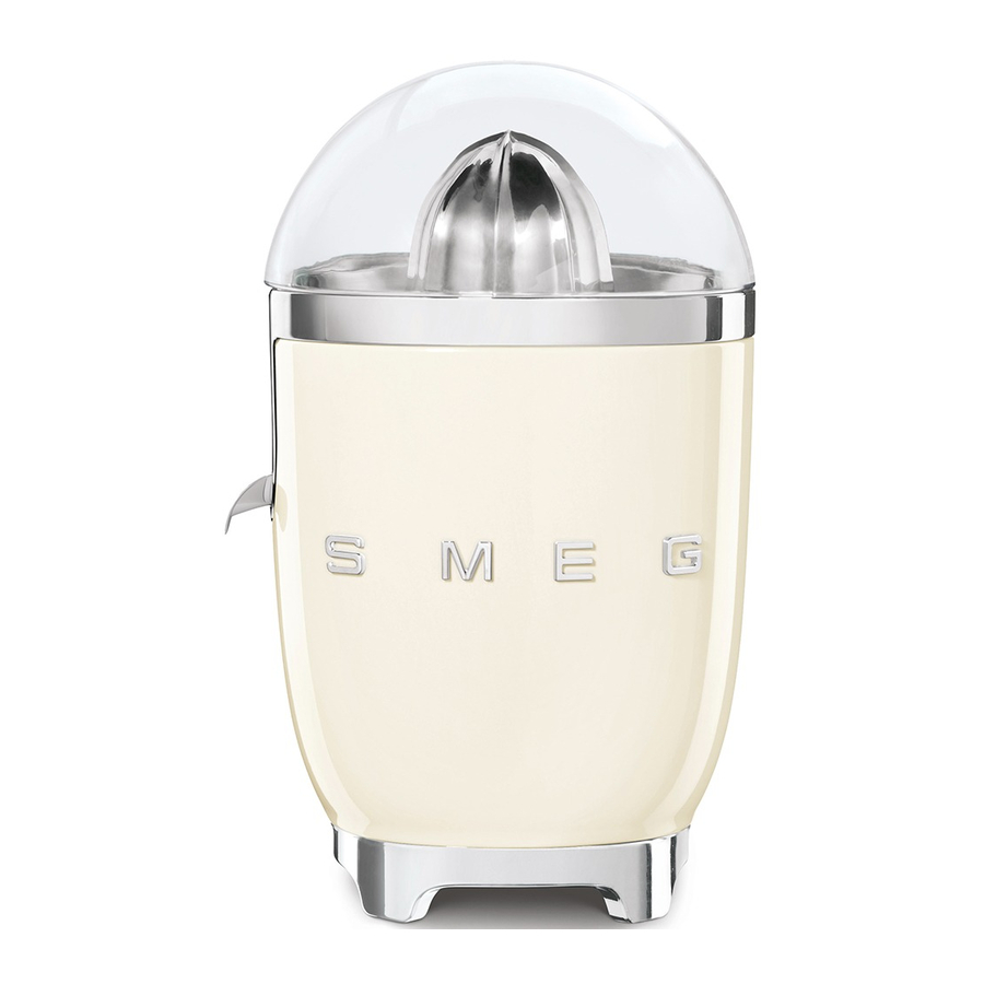 Smeg CJF01 Citrus Juicer Manual ManualsLib