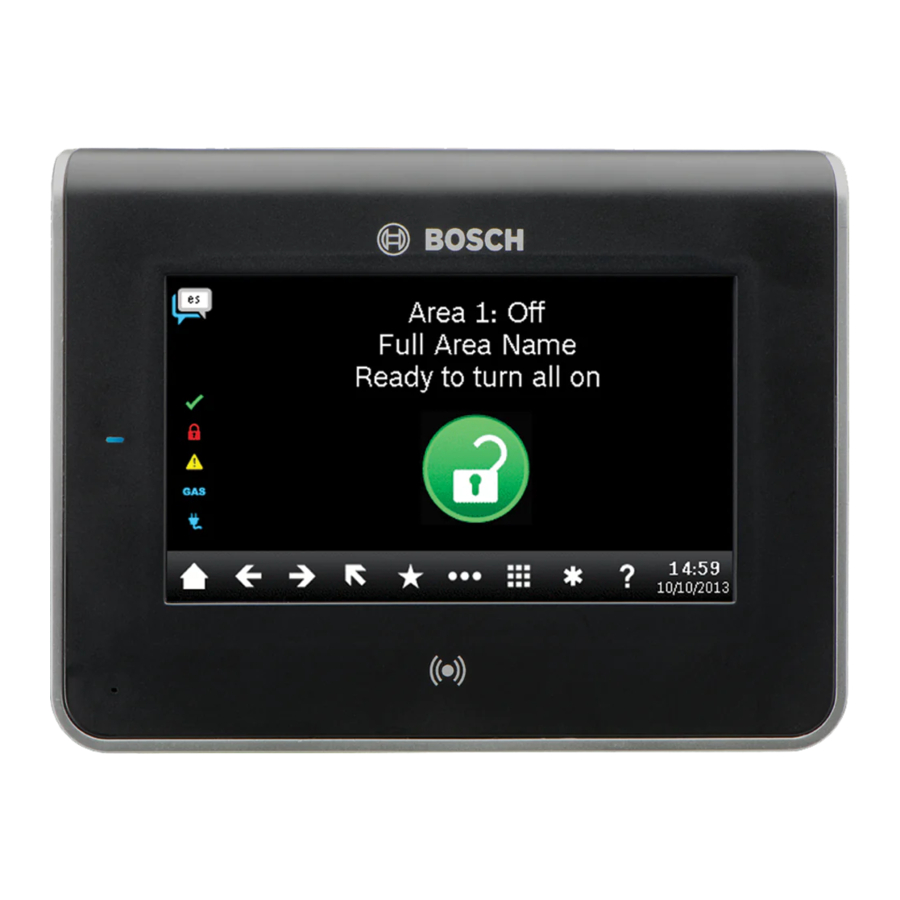 Bosch B942W B942 Touch Screen Keypad Installation Manual