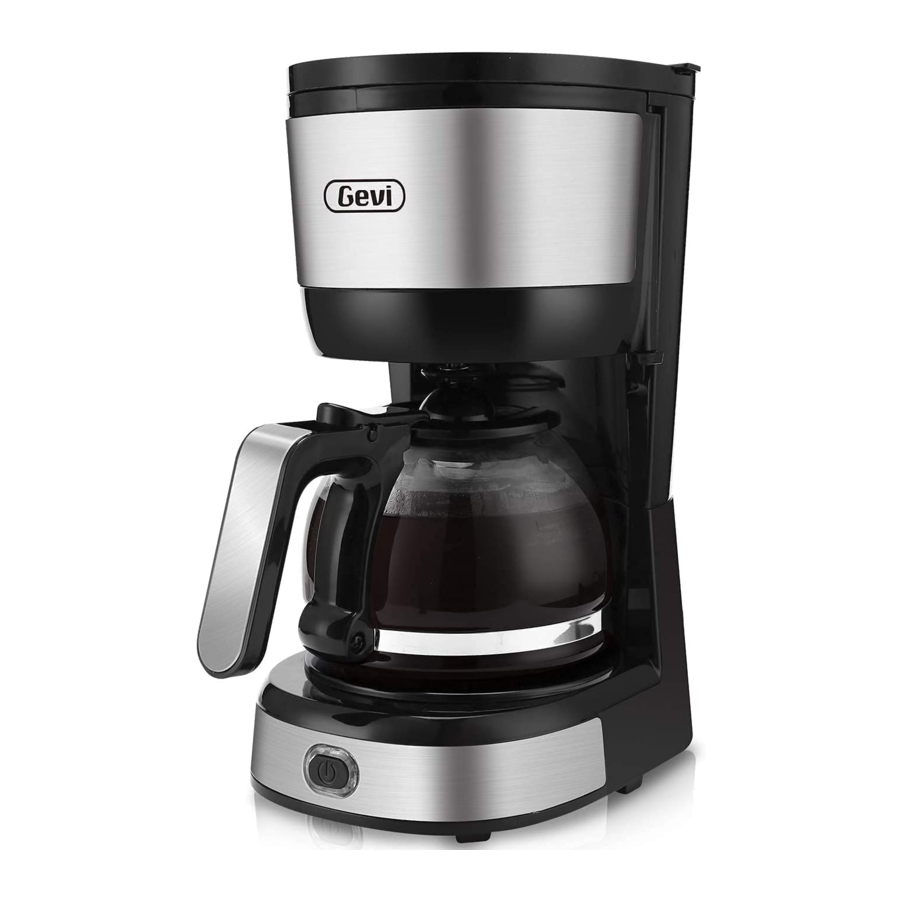 Gevi GECMA409U 4Cup Coffee Maker Manual ManualsLib