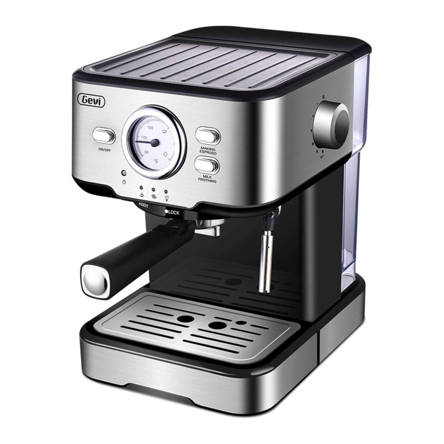 Gevi GECME403U Espresso Machine Manual ManualsLib
