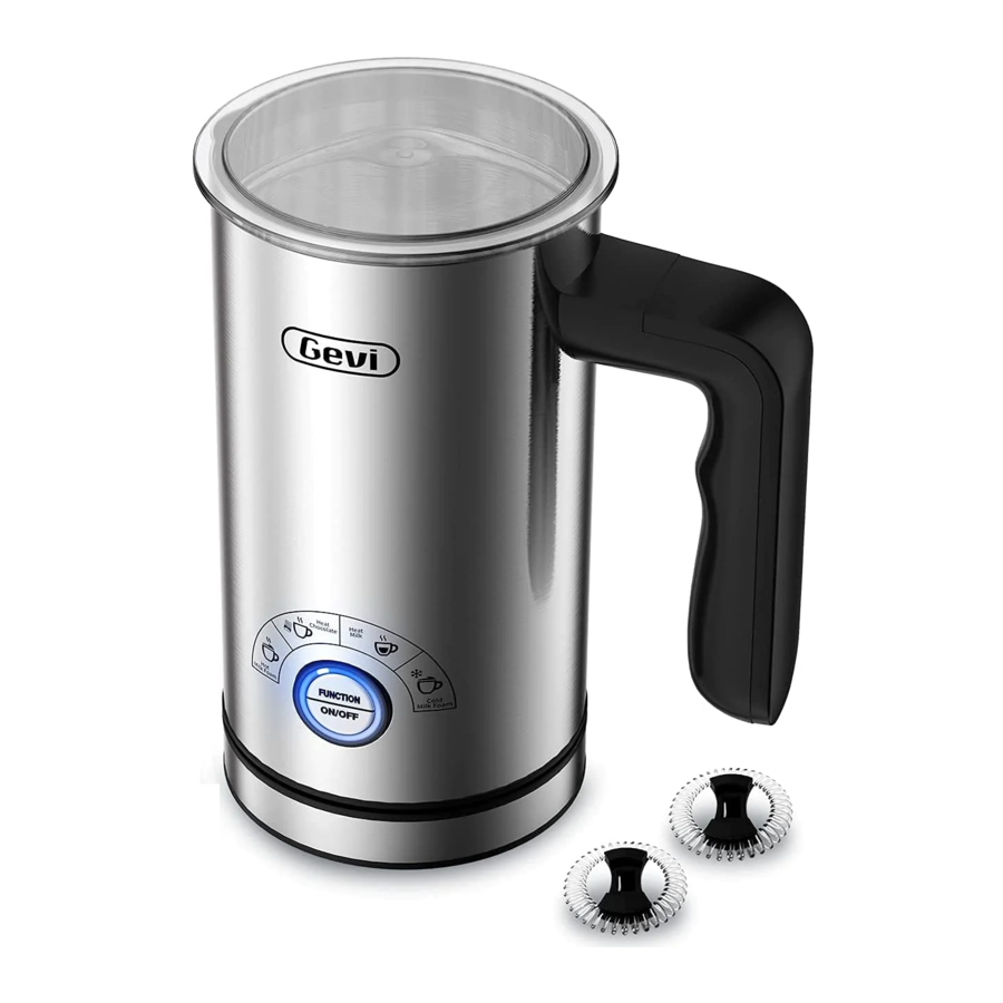 Gevi GEMKA700DAU Milk Frother Manual ManualsLib