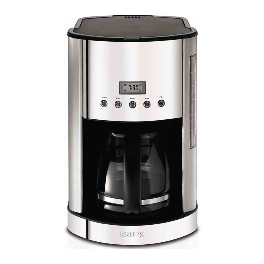 KRUPS KM730 12 Cup Programmable Coffee Maker Manual ManualsLib