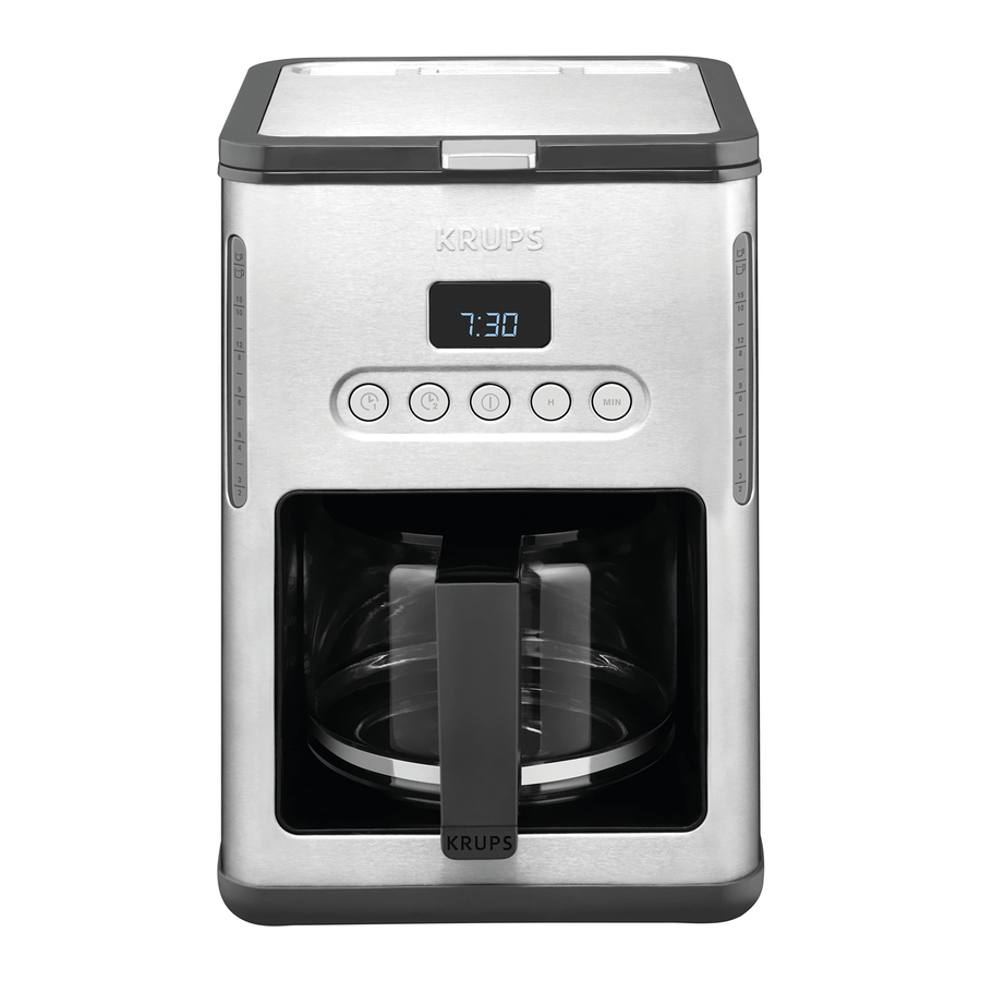 KRUPS Control Line KM442D50 10 Cup Programmable Coffee Maker Manual