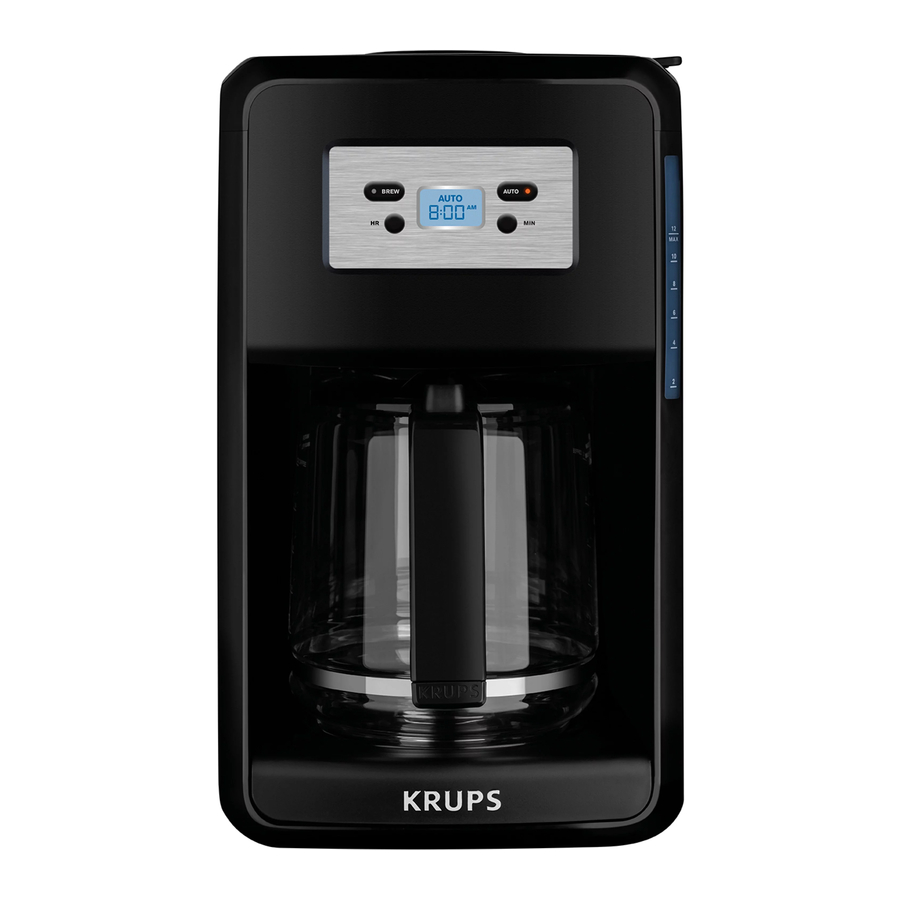 KRUPS Savoy EC311 12Cup Programmable Digital Black Coffee Maker