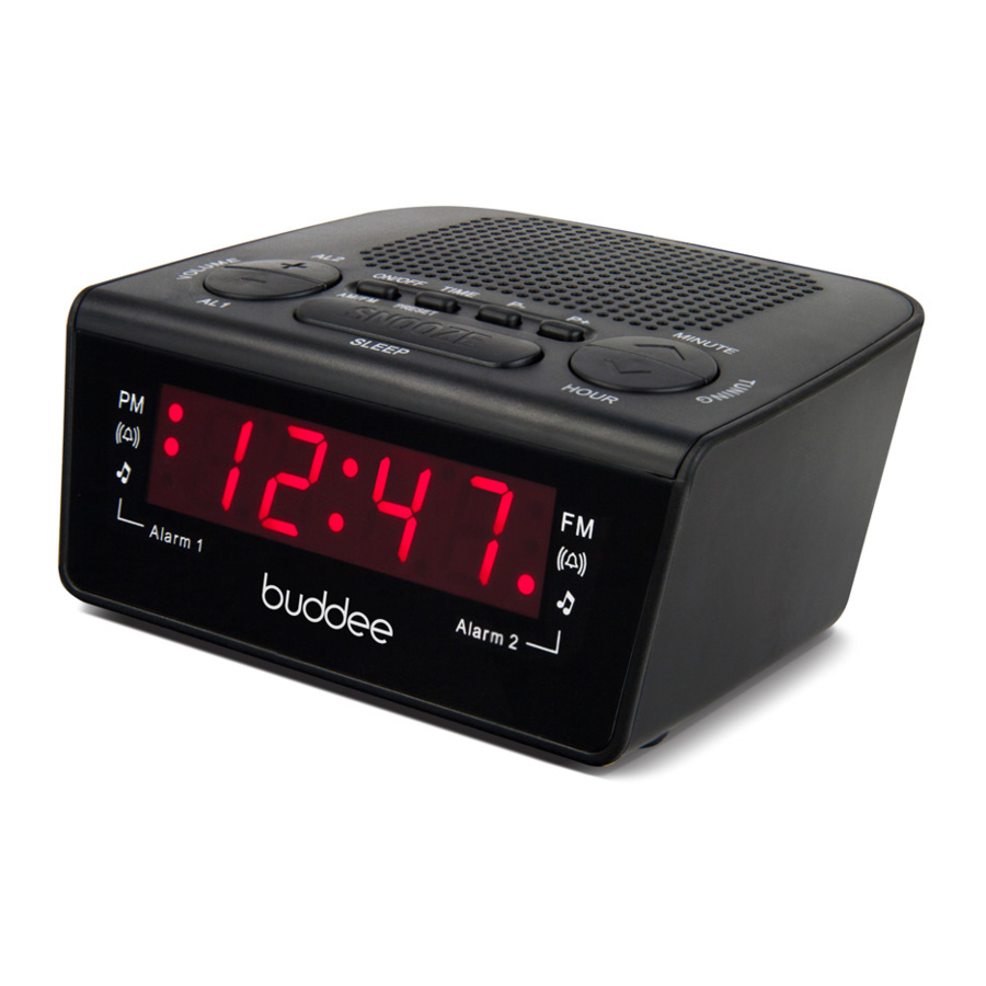 BUDDEE BD903205BK Dual Alarm Digital Clock Radio Manual ManualsLib