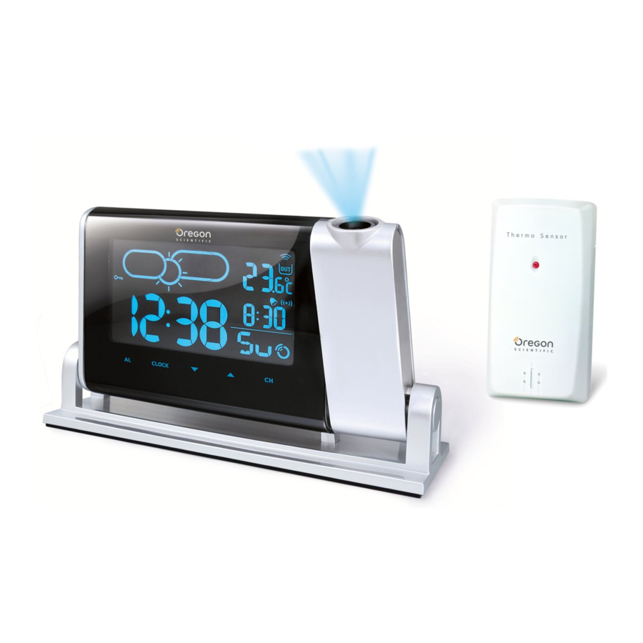 Oregon Scientific BAR339PA RadioControlled Projection Clock Manual