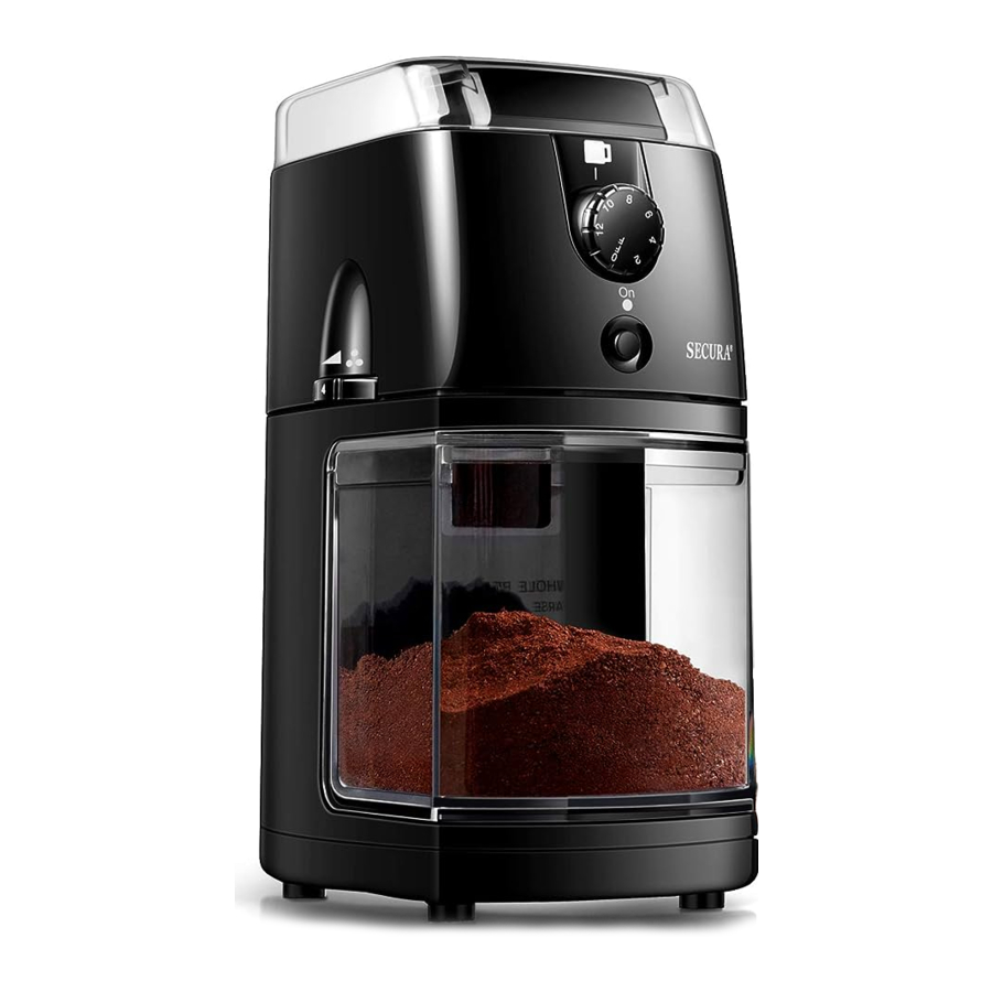 Secura SCG903B Automatic Burr Coffee Grinder Manual ManualsLib