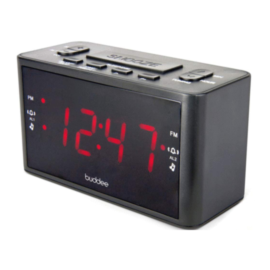 BUDDEE BD903206BK Dual Alarm Digital Clock Radio Manual ManualsLib