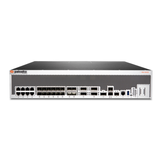 PaloAlto Networks TECHDOCS PA-5400 Series Quick Start Manual