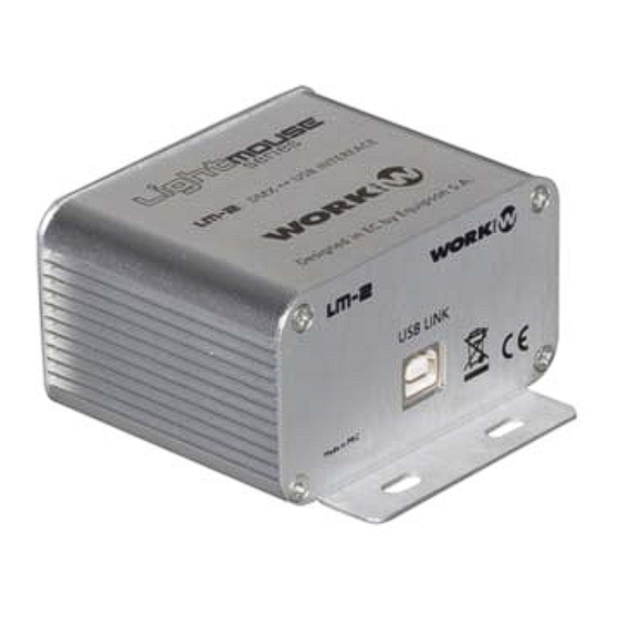 Work Pro LM-2 DMX/USB Interface Manuals