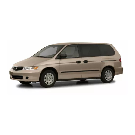 Honda Odyssey 2001 Reference Owner's Manual