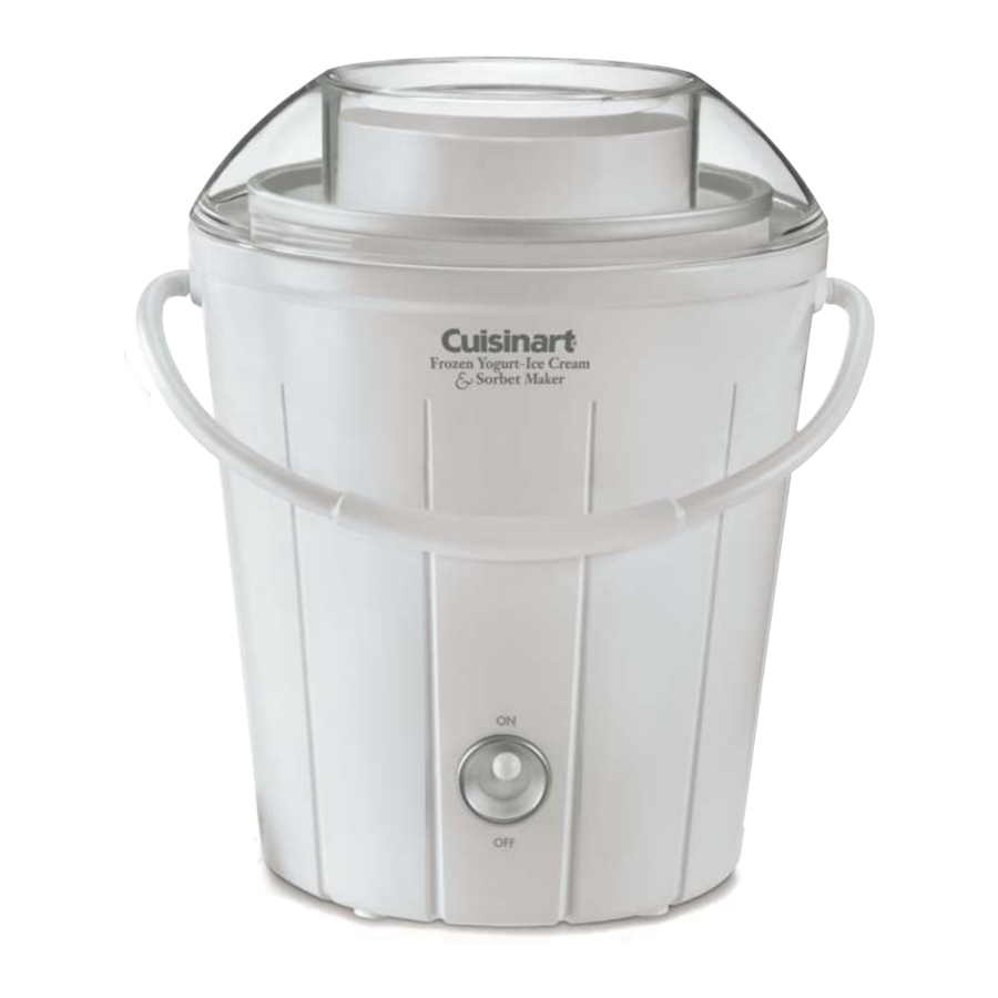 Cuisinart Classic ICE25 Series YogurtIce Cream & Sorbet Maker