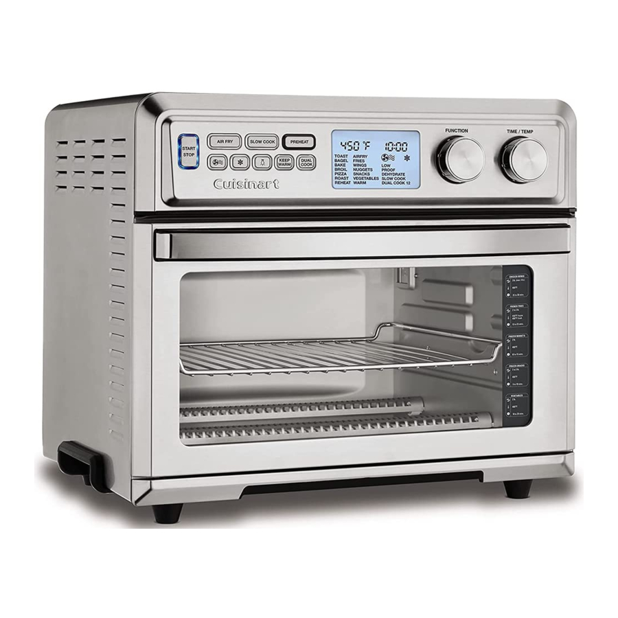 Cuisinart TOA-95 - Large Digital AirFryer Toaster Oven Manual | ManualsLib