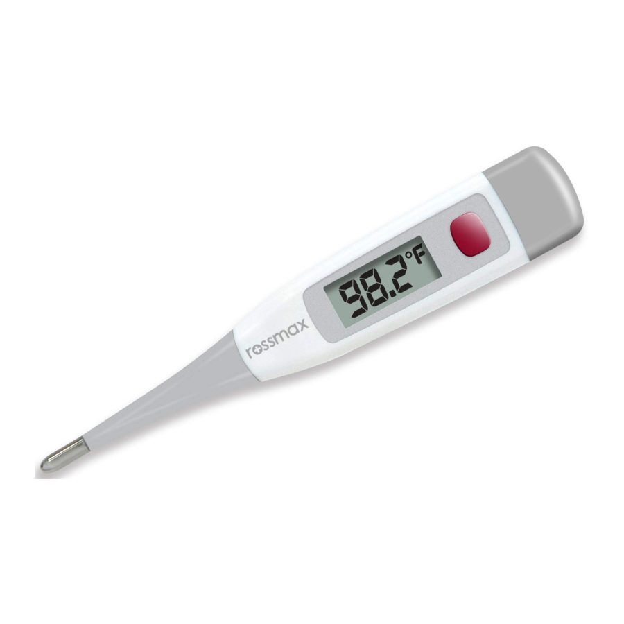 Rossmax TG380 Digital Thermometer Manual ManualsLib