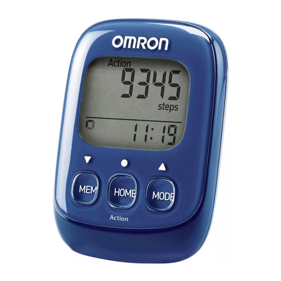 Omron Walking style IV HJ-325 - Pedometer Manual | ManualsLib