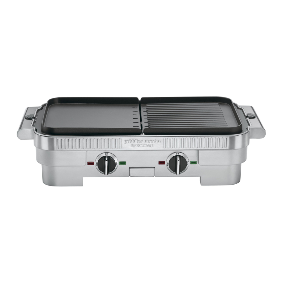 Cuisinart GR-55 - Griddler Combo Grill Manual | ManualsLib