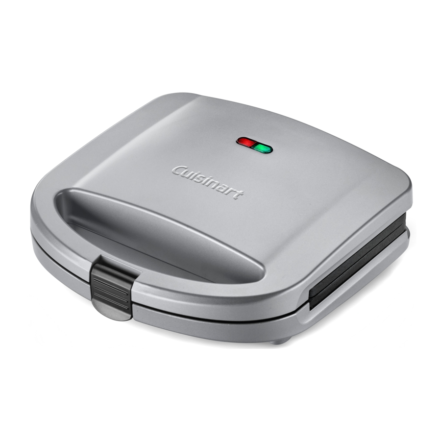 Cuisinart WMSW2N1 Series Sandwich Maker Manual ManualsLib