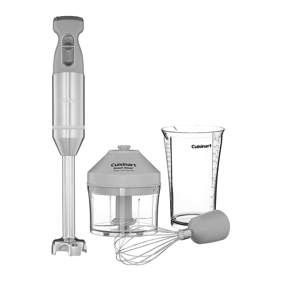 Cuisinart Smart Stick CSB-179 - Variable Speed Hand Blender Manual ...