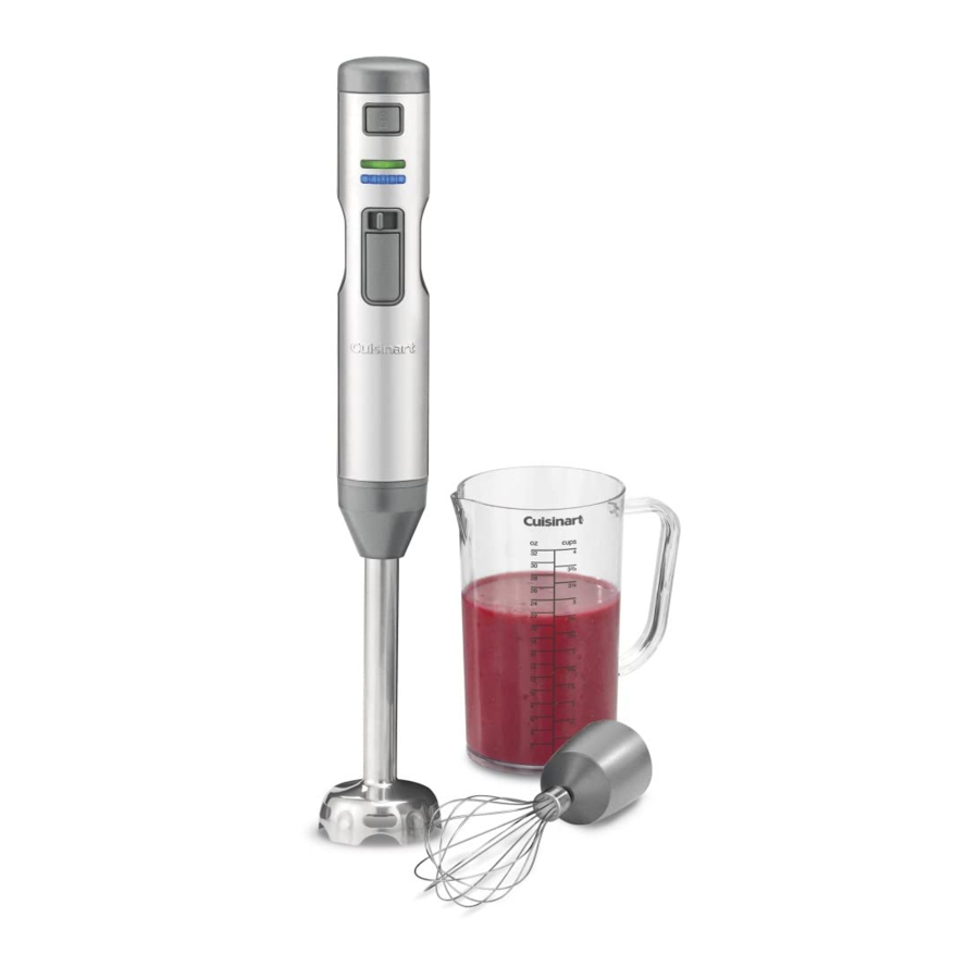 Cuisinart Smart Stick CSB400CD Cordless Hand Blender Manual ManualsLib