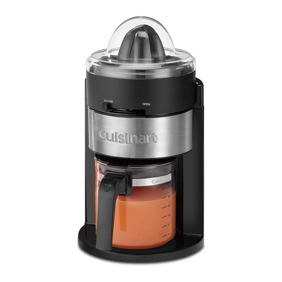 Cuisinart CCJ900 Series Citrus Juicer & Recipe Booklet Manual