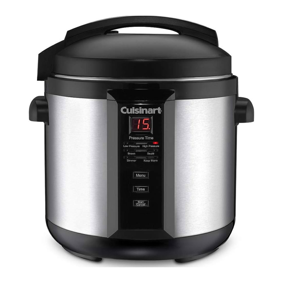 Cuisinart CPC-600N1 Series - Electric Pressure Cooker Manual | ManualsLib