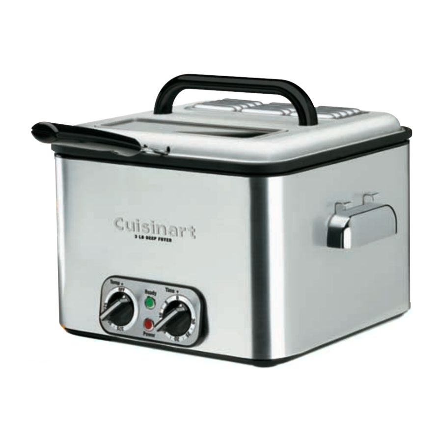 Cuisinart CDF300 Deep Fryer Manual ManualsLib