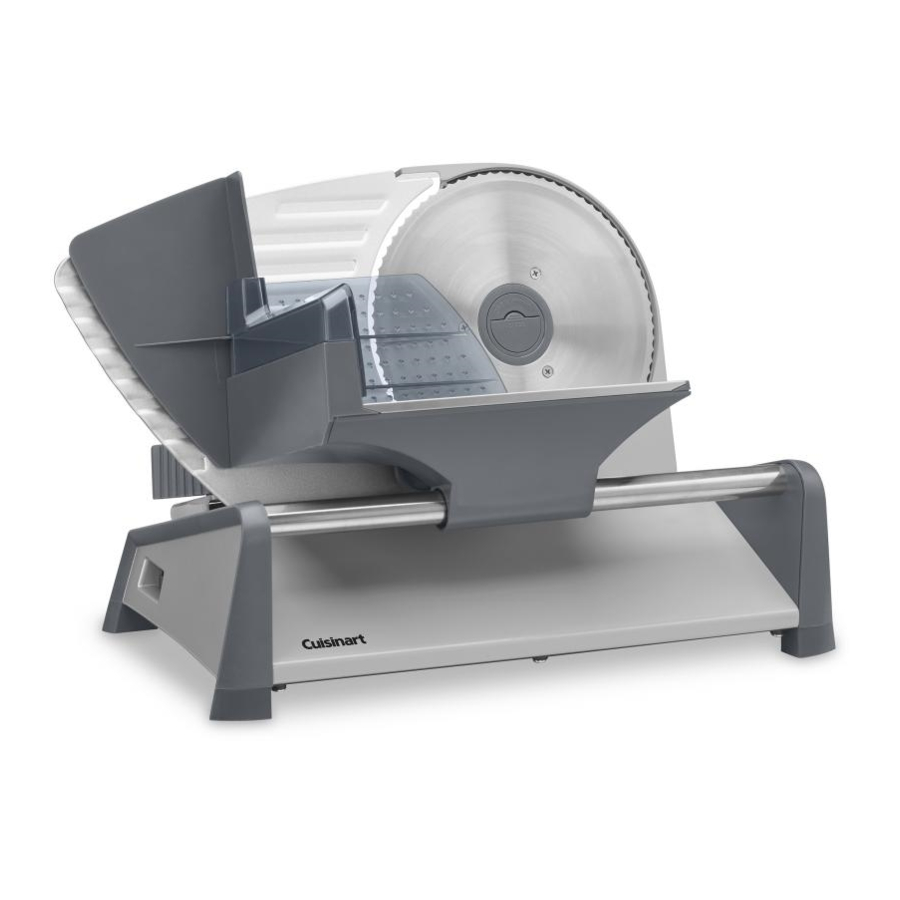 Cuisinart FS75 Series Kitchen Pro Food Slicer Manual ManualsLib
