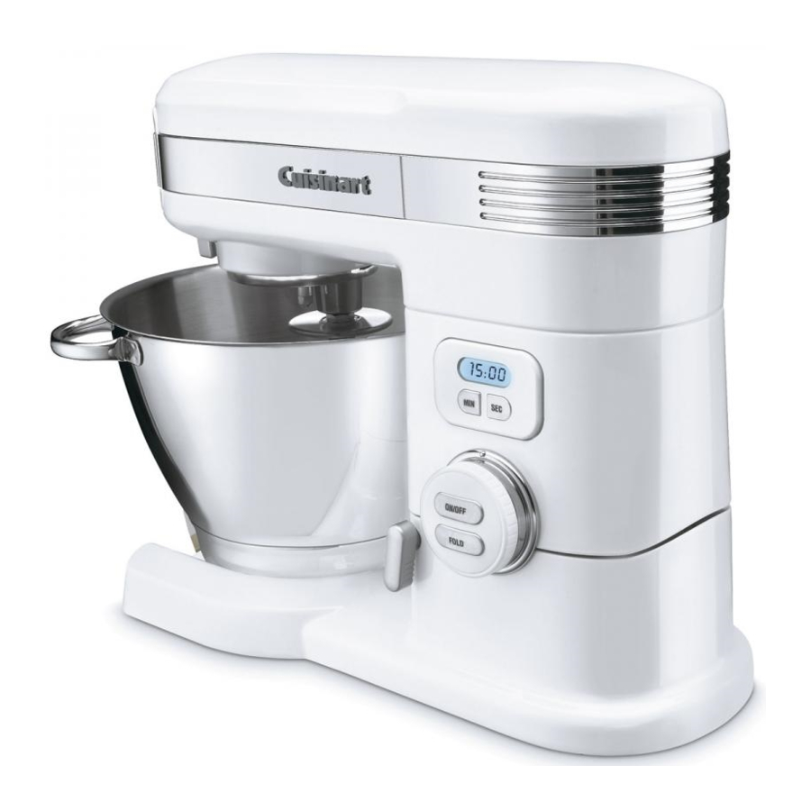 Cuisinart SM55 5.5 Quart Stand Mixer & Recipe Booklet Manual