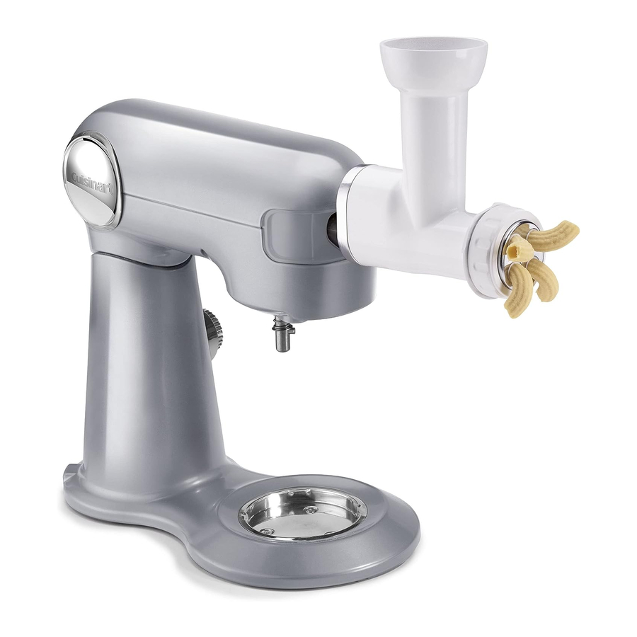 Cuisinart PE50 Pasta Extruder Attachment Manual ManualsLib