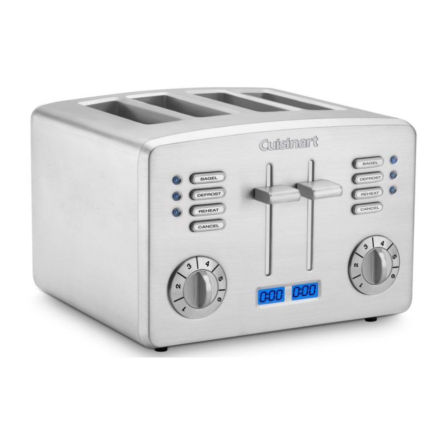 Cuisinart CPT190 Countdown Metal 4Slice Toaster Manual ManualsLib