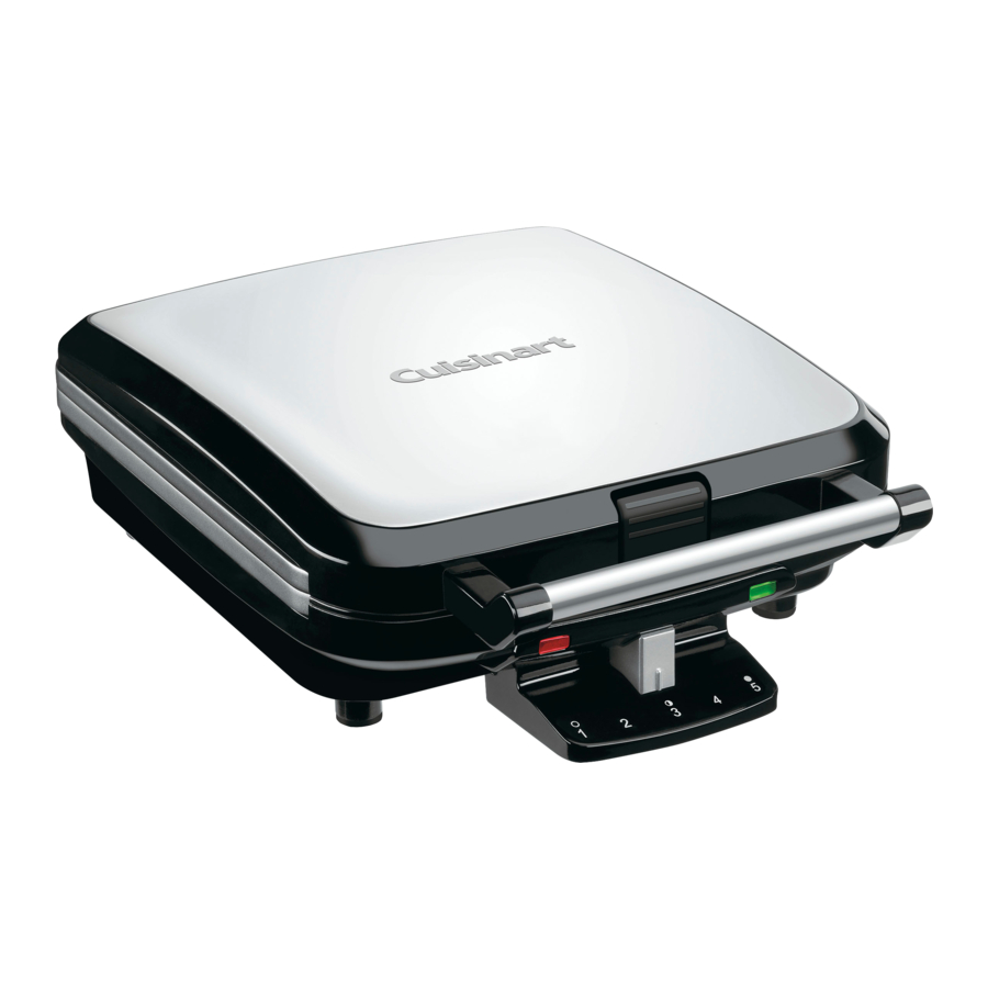 Cuisinart WAF150 Series 4Slice Belgian Waffle Maker Manual ManualsLib